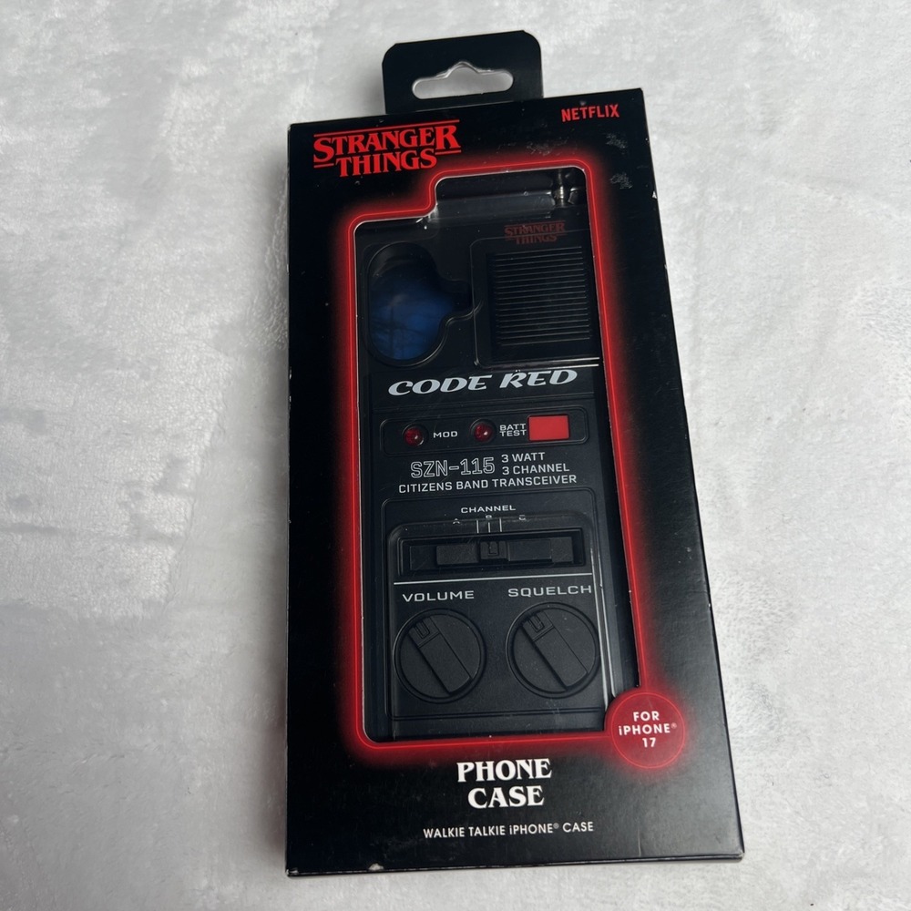 Stranger Things Netflix Walkie Talkie iPhone 17 Code Red Phone Case Ships Free